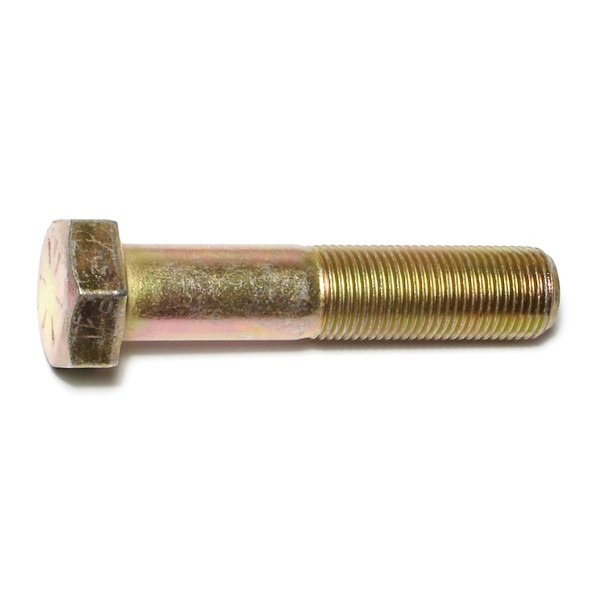 Midwest Fastener Grade 8, 5/8"-18 Hex Head Cap Screw, Zinc Yellow Steel, 3 in L, 4 PK 71224